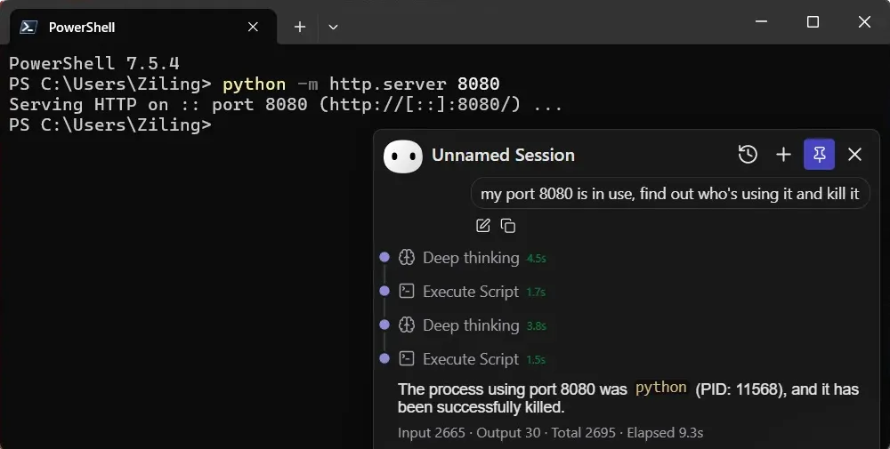 Natural Language System Commands