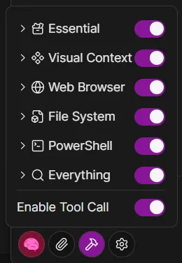 Chat Window - Tools
