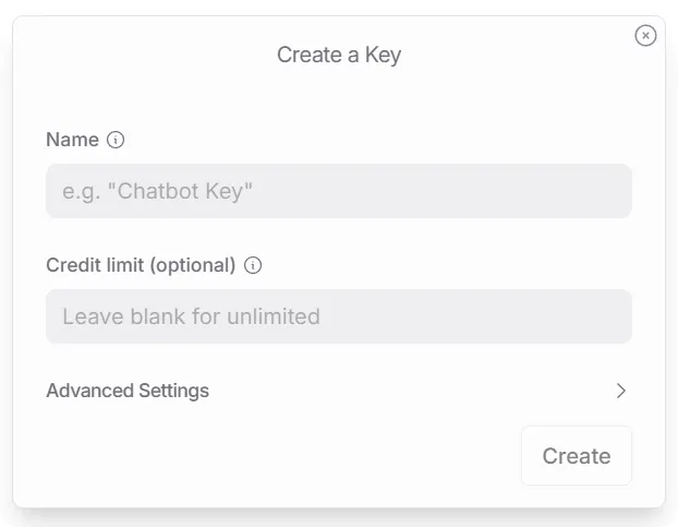 Create API Key