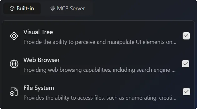 Built-in Plugin List