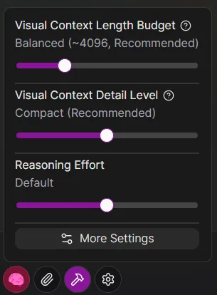 Chat window settings