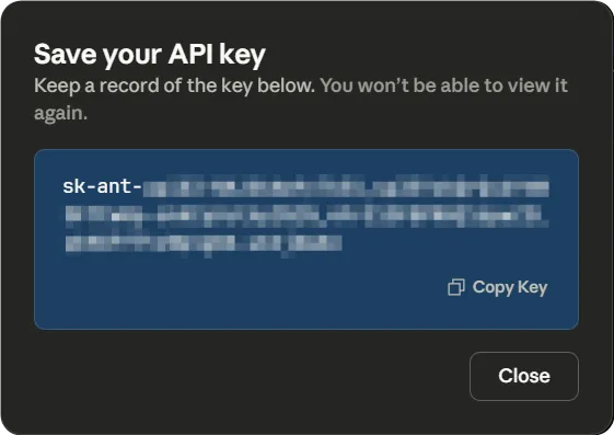 Save API Key