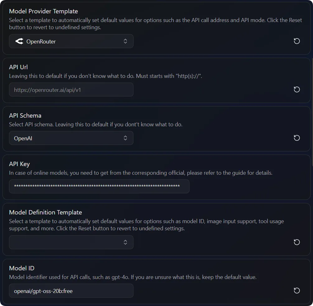 Gateway service configuration