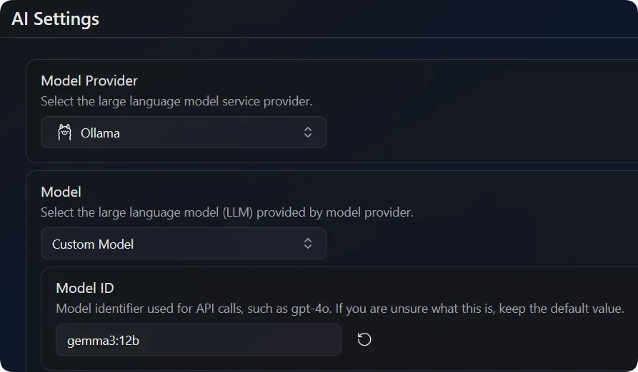 Configure Ollama